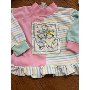 vtg buster brown striped shirt with children‎ 3T